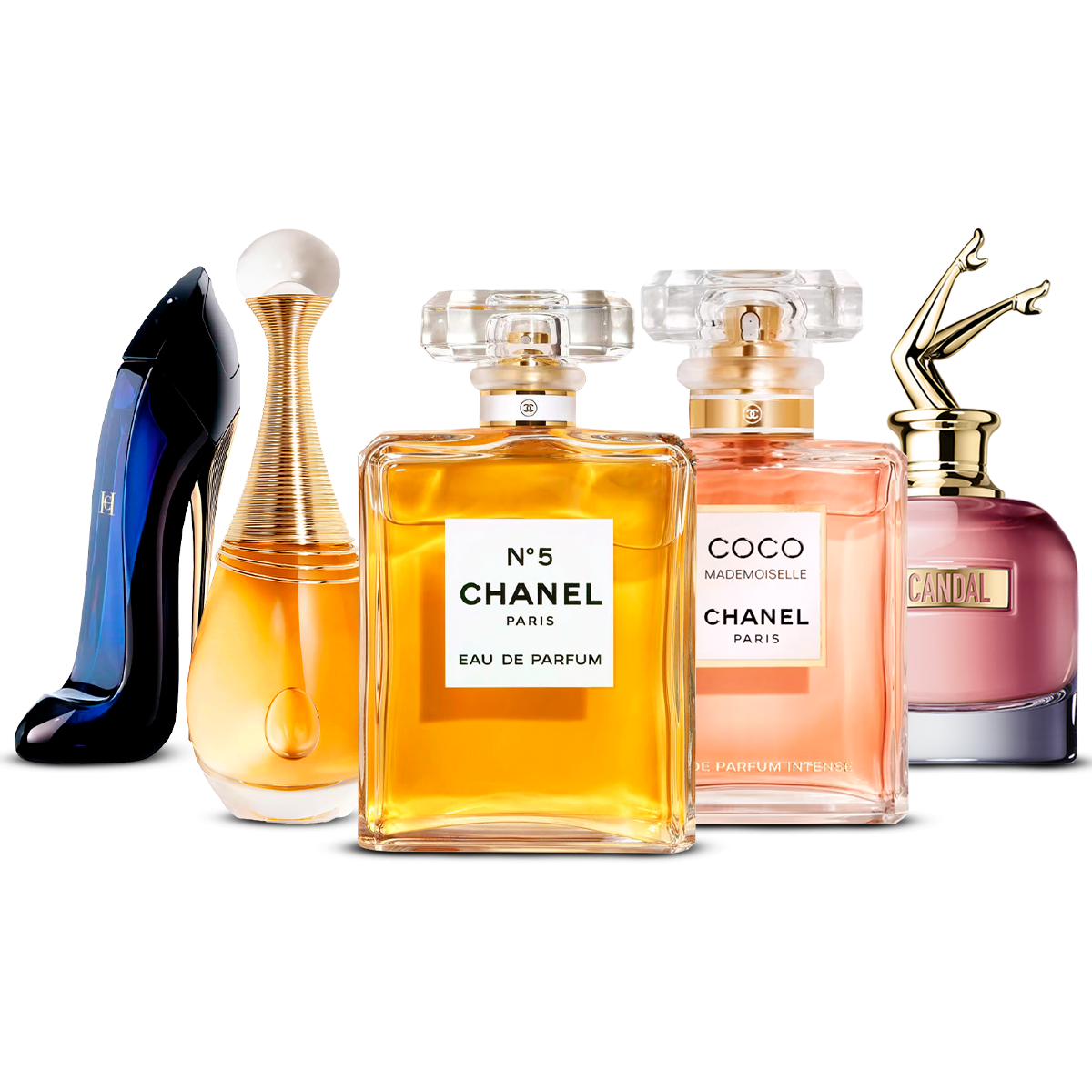 Set od 5 parfema – Good Girl, J'adore, Chanel Nº5, Coco Mademoiselle i Scandal [100 ml svaki]