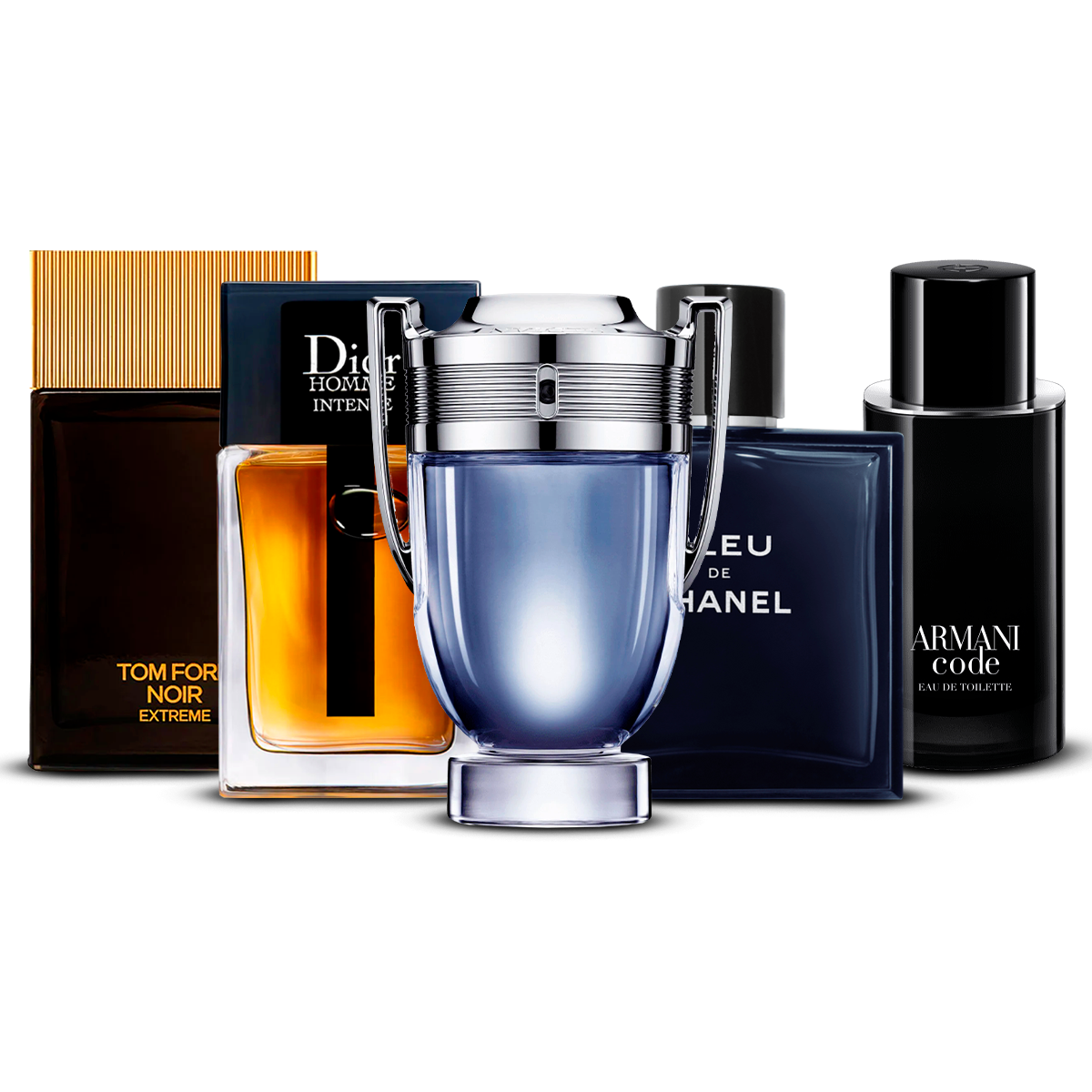 Set od 5 parfema  – Tom Ford Noir Extrême, Dior Homme Intense, Invictus, Bleu de Chanel i Armani Code [100 ml svaki]