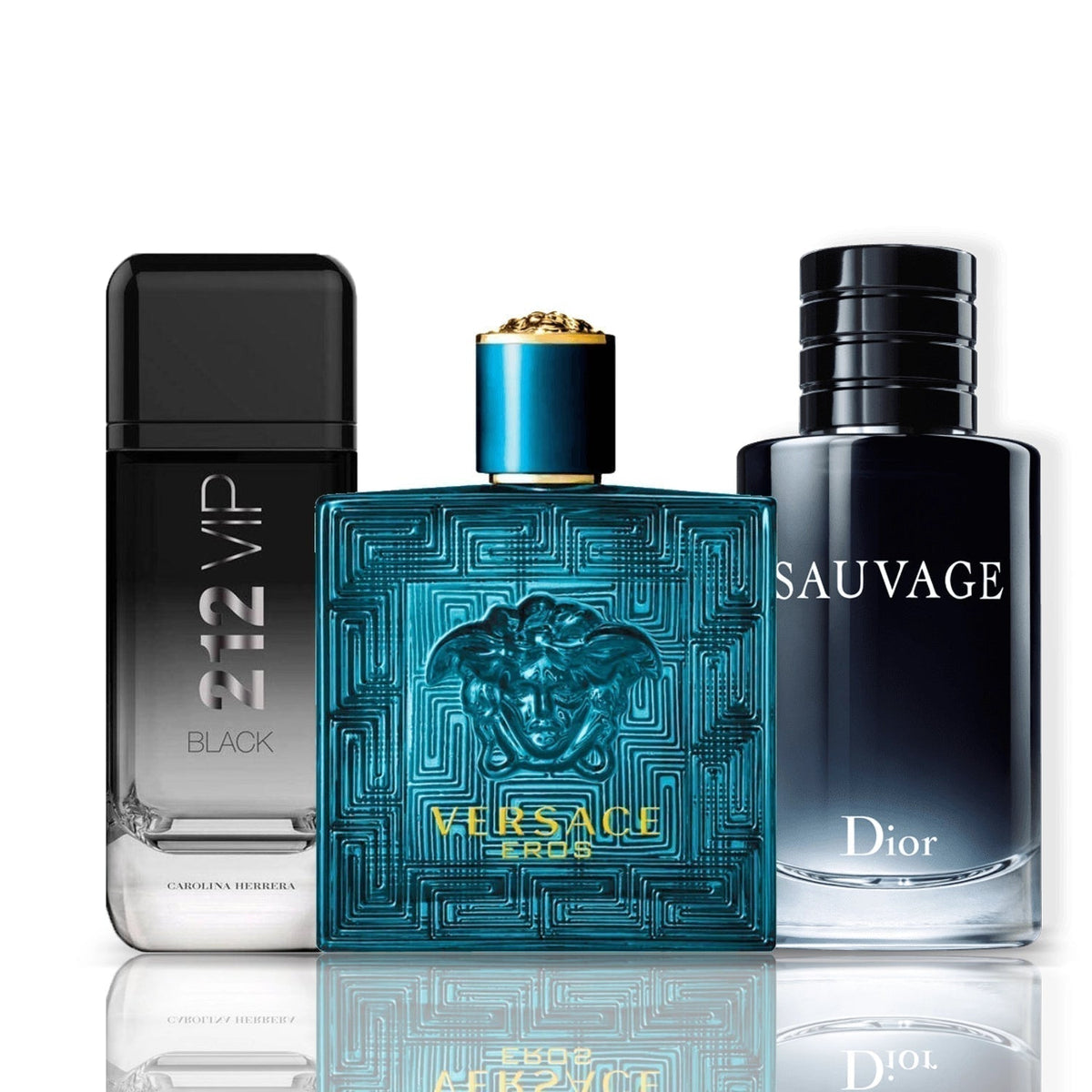 Set od 3 parfema | 212 VIP Black + Versace Eros + Sauvage Dior 100 ml