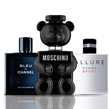 Set od 3 parfema | Moschino Toy Boy + Bleu de Chanel + Allure Homme Sport 100 ml