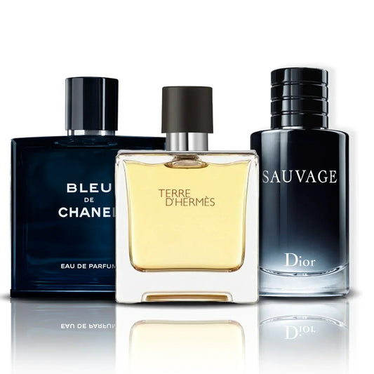 Set od 3 parfema | Bleu de Chanel, Terre D'Hermes i Sauvage (100 ml)