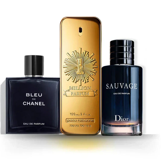 Set od 3 parfema | Bleu de Chanel + Sauvage + One Million 100 ml
